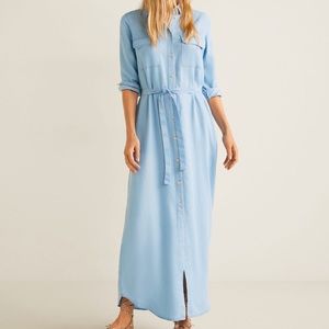 Mango Denim Maxi Dress
